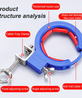 Heavy Duty Pro Grade Cable Tray Roller Guide For Quick Wire Laying And Pulling In Construction Projects With A 65mm Opening And Reinforced Stainless Steel Clamps For Easy Glide Reliable Cable Routing, blue nylon cable tray clamp