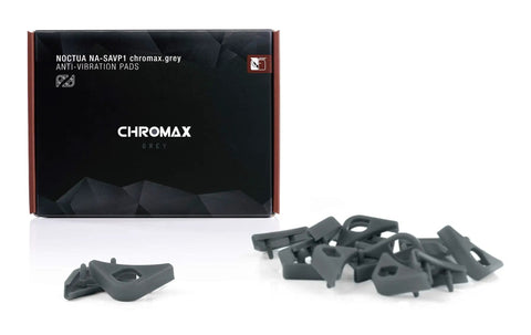 Gray Anti Vibration Pads For 120mm And 140mm PC Fans, 16 Pack, Soft Dampers For Quiet Cooling, Compatible With NF A Series Fans, Easy Drop In Fit, Reduce Noise Without Sacrificing Performance