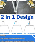 2 In 1 Hand Seamer For Standing Seam Roofing, 90 Degree And 180 Degree Sheet Metal Bender Tool demonstration of bend angles