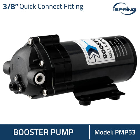 Boost Your RO Setup With This PMP53 Booster Pump For RCS5T Reverse Osmosis System Replacement Upgrade, 3/8 inch connection, black