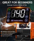 3 In 1 MIG Welder 110V Flux Core TIG Lift Stick Gasless Wire Welding Kit with IGBT Inverter LED Display and Smart Control