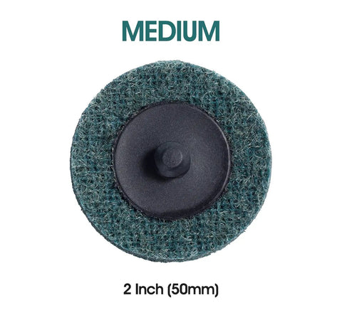 25 Pack 2 Inch Quick Change Sanding Discs For Die Grinder Surface Prep Strip Grind Polish Burr Finish Rust And Paint Removal Fine Grit Aluminum Oxide Set