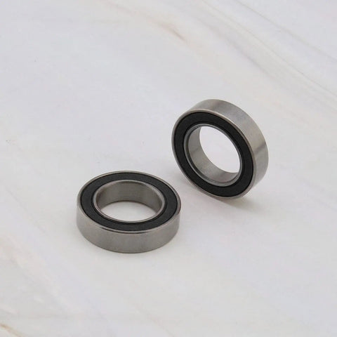 Two Pack 17287-2RS Deep Groove Ball Bearings 17x28x7mm Steel With Black Sealed Covers For Cycling MTB Mountain Road Bikes
