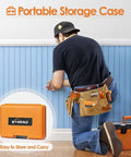 Orange Wybenz storage case for 14-piece screw extractor and left-hand drill bits set