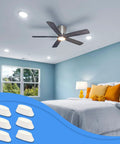 Six Pack Dimmer Switch Knobs Replacement Kit For Ceiling Lights And Wall Dimmers PETG Split Slider White Finish