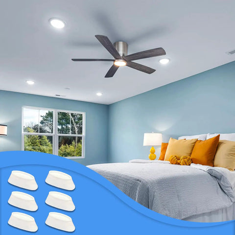 Six Pack Dimmer Switch Knobs Replacement Kit For Ceiling Lights And Wall Dimmers PETG Split Slider White Finish