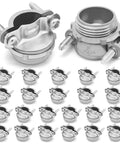 24 Pack One Half Inch Clamp Type Cable Connectors For Metallic Conduit Silver Zinc Durable Easy Install No Fuss For Romex Cables And Electrical Boxes