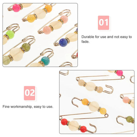 12 Piece Heavy Duty Alloy Waist Adjustment Pins To Fix Baggy Jeans And Bulkier Sweaters Metal Safety Brooch Clips in colorful design