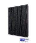 Replacement Filter For TaoTronics TT-AP003 And VIVOSUN Air Purifiers With H13 True HEPA And Activated Carbon Multi Layer Filtration Pack Of 2 Odor Busting featuring black honeycomb pattern.