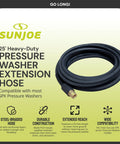 Heavy Duty 25 Foot Pressure Washer Extension Hose With M22 15mm Connectors for SPX Series, coiled hose with connectors visible
