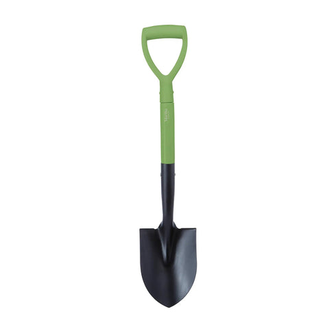 27 Inch Mini Round Point Digging Shovel With 8 Inch Heat Treated Rust Resistant Solid Steel Blade For Garden Work