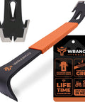15 Inch Flat Bar Pry Bar With Patented Wide Winged Ends Heavy Duty Crowbar For Nail Pulling And Roofing Demolition High Carbon Steel