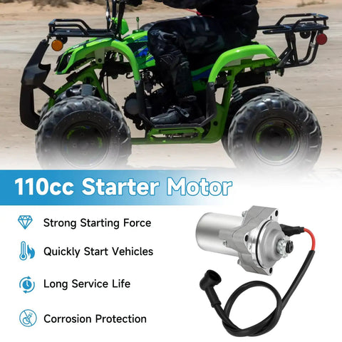 Beefed Up 3 Bolt ATV Starter Motor Kit For 50cc To 125cc Chinese 4 Stroke Quad Go Kart And Dirt Bike with 110cc motor