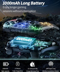 Two Pack Wireless Switch Controller Set For Switch, Switch Lite, OLED And PC With 1000mAh Battery, Lit Nine Color LED Glow