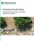 EZ Edge Aluminum Landscape Edging Kit with four 6 feet strips, natural aluminum border, metal divider for lawns and gardens.