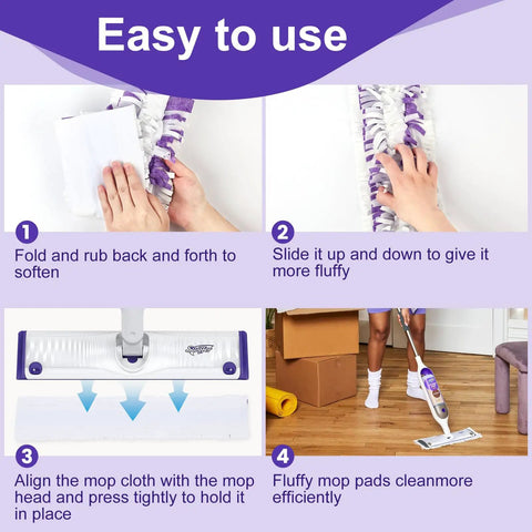 5X Cleaning Power Mop Pads Compatible With Swiffer PowerMop For Disposable Mopping Refills On Multi Surface Wood Floors Replacement Pads 32 Pack Ideal For Hardwood And Tile Surfaces Easy To Use, cleaning steps