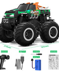 Remote Control Monster Truck Toy One To Sixteen Scale Waterproof All Terrain RC Car Fast Vehicle with accessories.