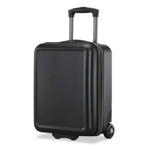 Black Fathead Underseater Carry On Luggage With Custom Decal Option, Durable ABS Hardshell, RightHeight Adjustable Handle.