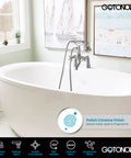 Clawfoot Bathtub Faucet With Handheld Shower Set Chrome Polished Finish, Victorian Telephone Sprayer in modern bathroom