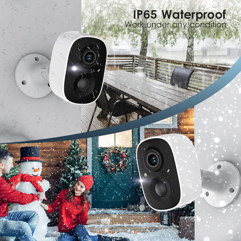 Wireless Outdoor Security Camera With 2K Full Color Night Vision, Battery Powered, 2 Way Talk, Indoor And Outdoor Surveillance, AI Motion Detection, Spotlights And Siren, IP65 Weatherproof, Easy WiFi Setup