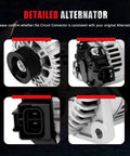 Drop In Alternator Replacement for Nissan Maxima 3.5L V6 2004 2005 2006 2007 2008 Fits SE SL Premium Elite 2004 OEM Quality OE AVA0004 close-up views