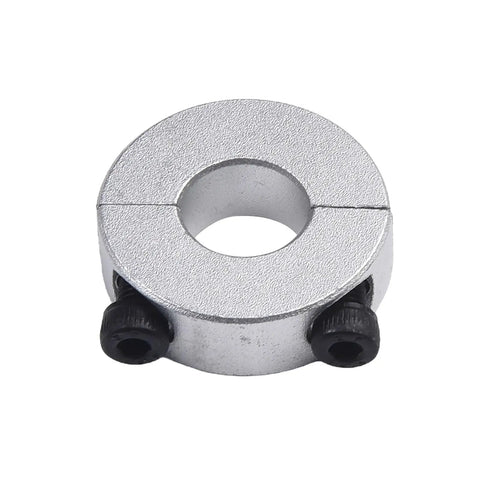 Rock Solid Double Split Shaft Collar Clamp Made From Anodized Aluminum Alloy Fits 13 To 30 Millimeter Shafts Includes 1 Pack 16mm Provides Locking Force For Machinery Parts And Diy Mechanic Jobs Smooth Finish Stops Rust Keeps Equipment Safe, silver double split shaft collar clamp with black screws
