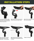 Installation steps for Smooth Ride Suspension Seatpost With Seven Diameter Options for various bike types.