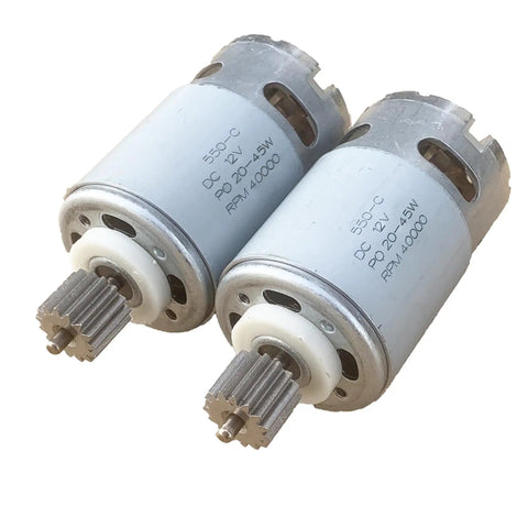 2 Pack 12V 40000 RPM RS550 High Speed Electric Motors 15T For Power Wheels Ride On Toys Upgrade Replacement Parts