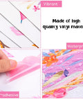 Unicorn Wall Decals Pack Of 4 Sheets 11 By 13 Point 4 Inch Peel And Stick Watercolor Stickers for Girls Bedroom or Nursery, vinyl material.