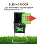 Outdoor Compost Tumbler With Rotating Design And Air Vents 70 L 18.5 Gallon Heavy Duty Garden Bin with sliding door on grass