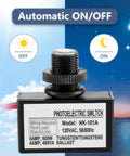 120V Dusk To Dawn Sensor Photoelectric Switch Automatic Black For Outdoor Lighting Photocell Smart Switch with Auto Night On Day Off