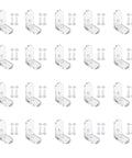 Straight Up Clear Acrylic L Bracket 20 Pack Corner Braces with Screws And Bolts displayed in a grid pattern.