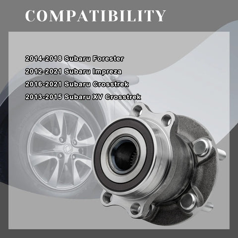 Rear Wheel Hub Assembly For Subaru Crosstrek 2016 2020 Forester 2014 2018 Impreza 2012 2019 XV Crosstrek 2013 2015 5 Lug AWD Hub Pair