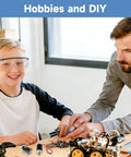 Father and son working on 12V DC Worm Gear Motor With 12 Rpm Low Speed High Torque 70 Kg Cm Self Locking Reversible Gearbox project
