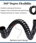 Slick Handling Fume Extraction Arm With Dust Capture Hood And Duct Hose Hardware Kit For Shop Smoke Extraction Black two-inch flexible 360-degree hose design.