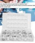 450 Piece Aluminum Flat Washer Set With Storage Box Heavy Duty Round Gaskets For DIY Projects Furniture Appliances Outdoor Gear And Equipment Rust Resistant For Humid Environments, labeled compartments