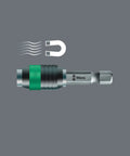 Rapidaptor Universal Bit Holder With Quick Release Chuck displaying magnetic retention feature.