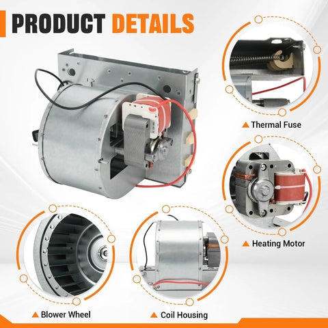 All In One Heater Motor Assembly For Broan NuTone Bathroom Exhaust Fans 655 656 658 659 695 Series Includes Motor Blower Wheel Heating Element Thermal Fuse And Scroll Housing S97017063 Replacement product details