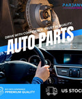 Heavy Duty Rear Brake Drum Kit Two Piece Replacement Drums For Ford Maverick And Falcon Sedan Delivery, installation view with hands holding steering wheel and brake parts.