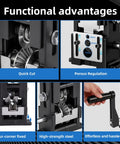 Pro Level Handheld Wire Stripper Tool With Tunable Dual Drive Modes For Fast Wire Insulation Skinning And Effortless Trade Site Prep Without Breaking A Sweat showing functional advantages like quick cut and porous regulation.