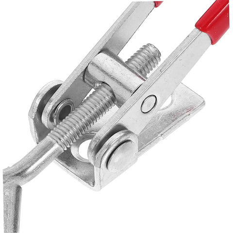 Heavy Duty Toggle Latches Set of 4 With Adjustable Metal Joints for Doors, Cabinets and Boxes, Strong Pull Capacity, Buckle Joint Design for Quick Install and Secure Latching; galvanized iron close-up