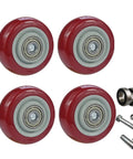 Heavy Duty PVC Wheel Casters Set Of 4 For Furniture Appliances Carts And Industrial Machines With Smooth Swivel Movement