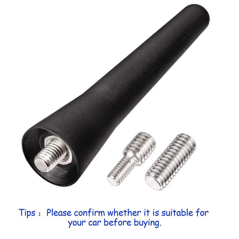 Short Rubber Car Roof Antenna Mast, 2.5 Inch Universal FM AM Stereo Antenna For Roof Mounted Radios with screws