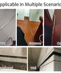 Different applications of Self Adhesive Wire Management Cover With Stainless Steel Raceway And Wood Grain Look in various settings.