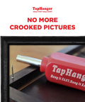 Drywall Picture Frame Hanging Kit With 80 TapTacks tool on wooden frame for tool free mounting