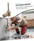 Hot Melt Pipe Repair Tool with Durable PE Welding Rods in use for efficient leak fixing on PPR/PE pipes by a man under a sink.