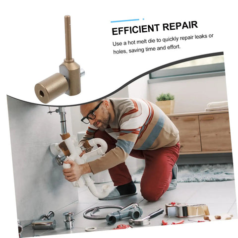 Hot Melt Pipe Repair Tool with Durable PE Welding Rods in use for efficient leak fixing on PPR/PE pipes by a man under a sink.