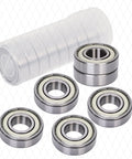 heavy duty ball bearings 6205 ZZ in package with metal shields and chrome steel design, ideal for motors, alternators, HVAC, and machinery