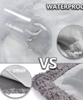 Comparison of waterproof Pet Blanket for Dogs and Cats with pattern print and PU back versus other non-waterproof blankets.