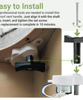 Manual Lift Knob Kit K1140-09 RV Vent Handle Replacement For Fantastic Fan And Atwood, installation process image
